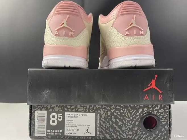 Rep 3 Air Retro Rust Pink CK9246-116 Sail Jordan (W) 0329